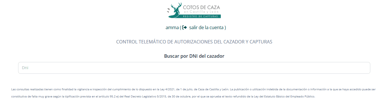 Interfaz de la aplicación de consulta, accesible en www.capturascotos.app